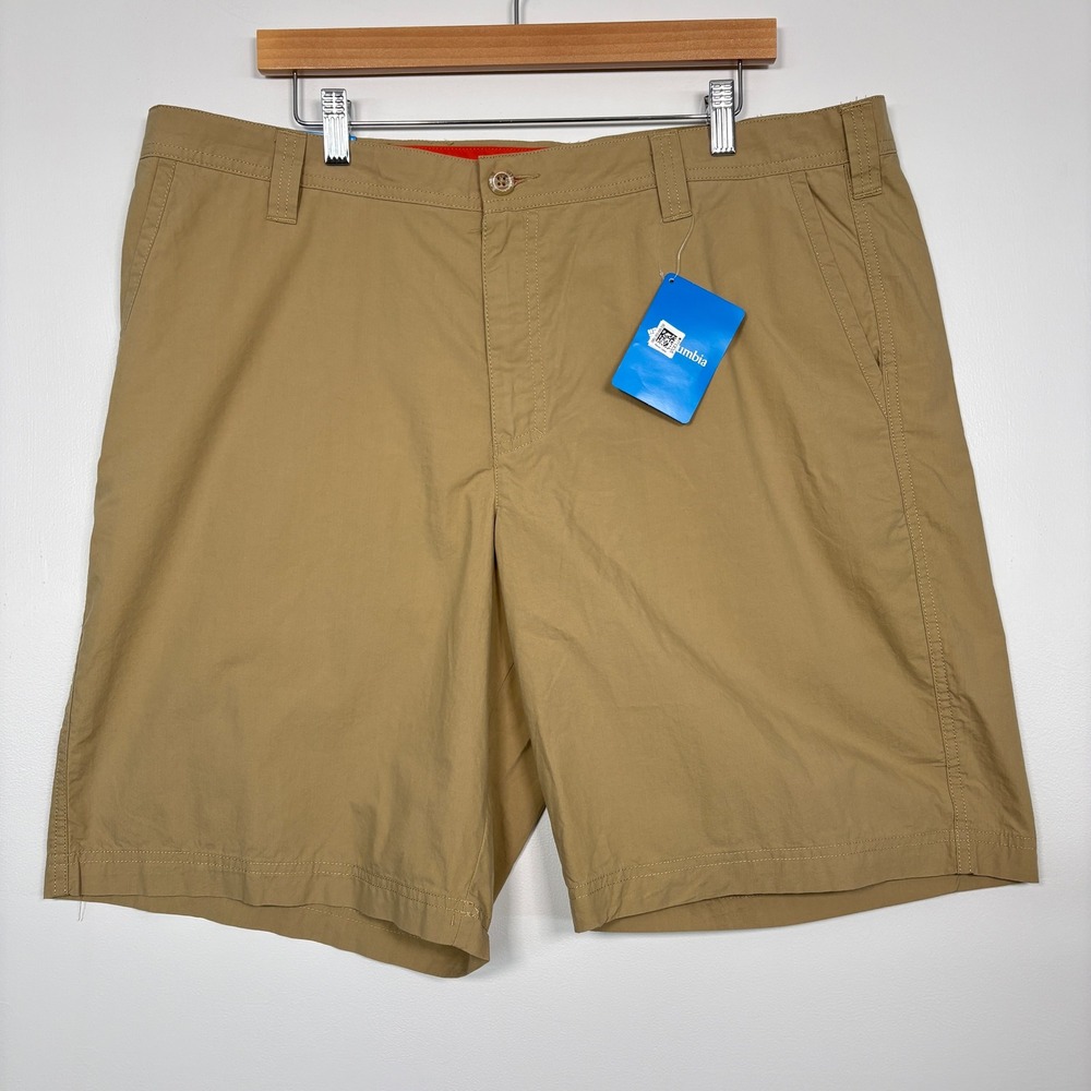 Columbia Mens Washed Out Shorts Size 40 Tan Modern Classic AM4471-243 NWT